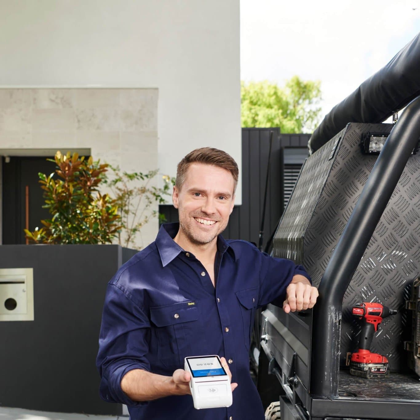 Zeller - Tradesperson with Terminal 1 in White