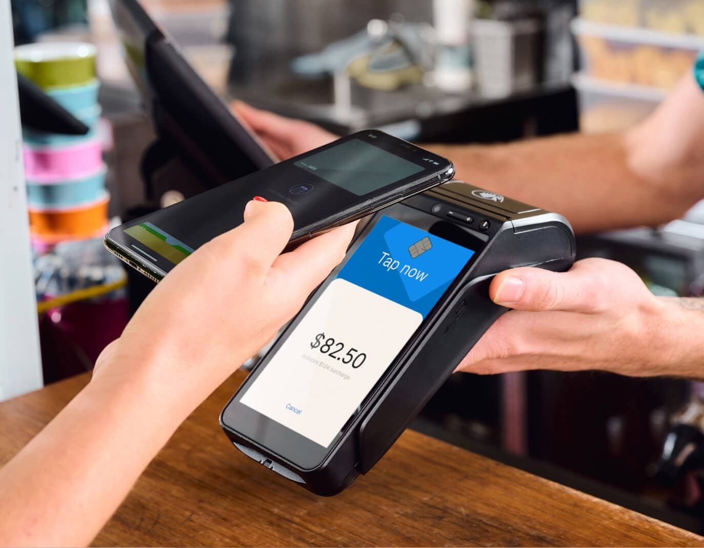 Zeller - Tap to Pay on Terminal 1 in Black, storefront