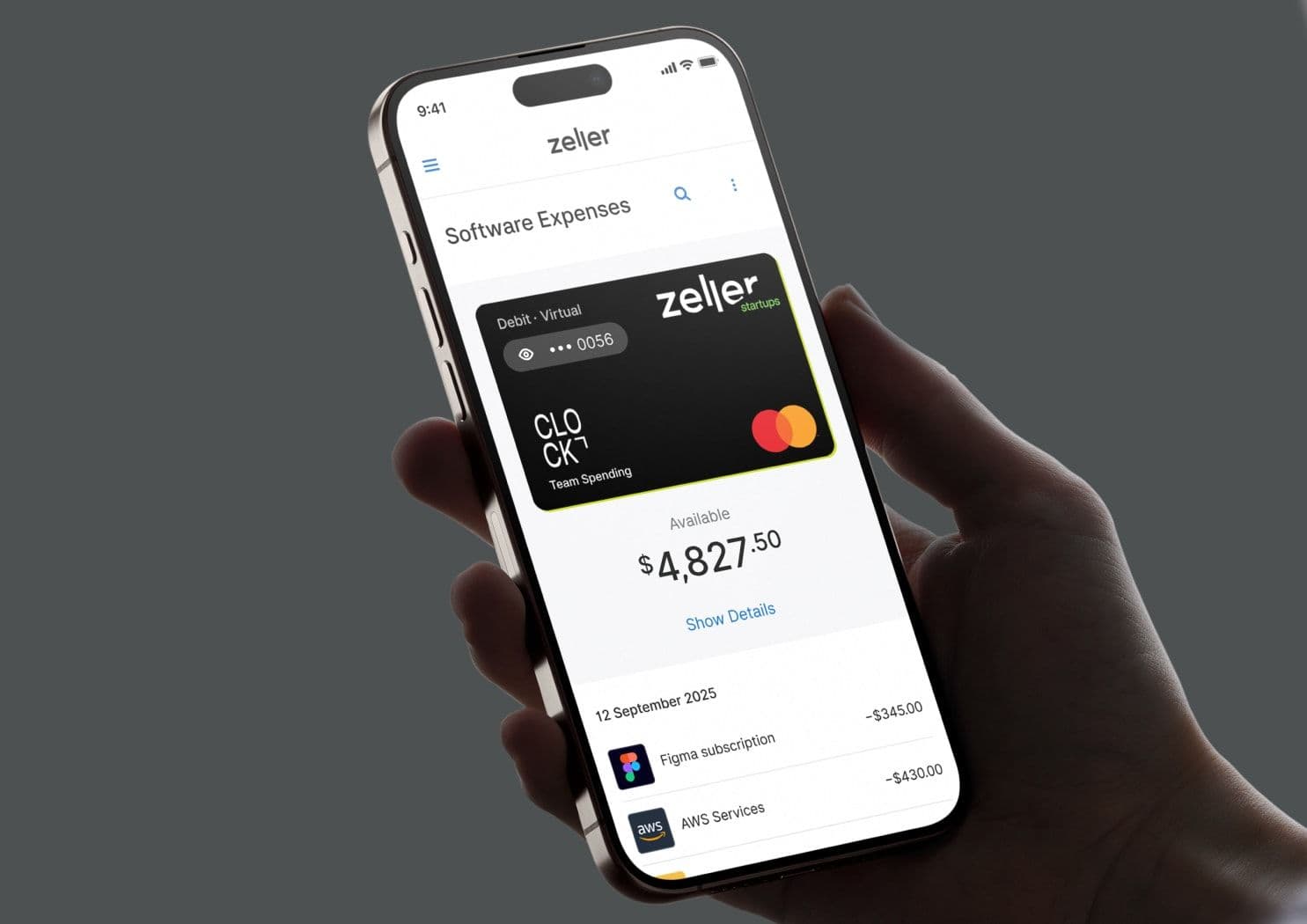 Zeller - Startups Debit Card on iPhone