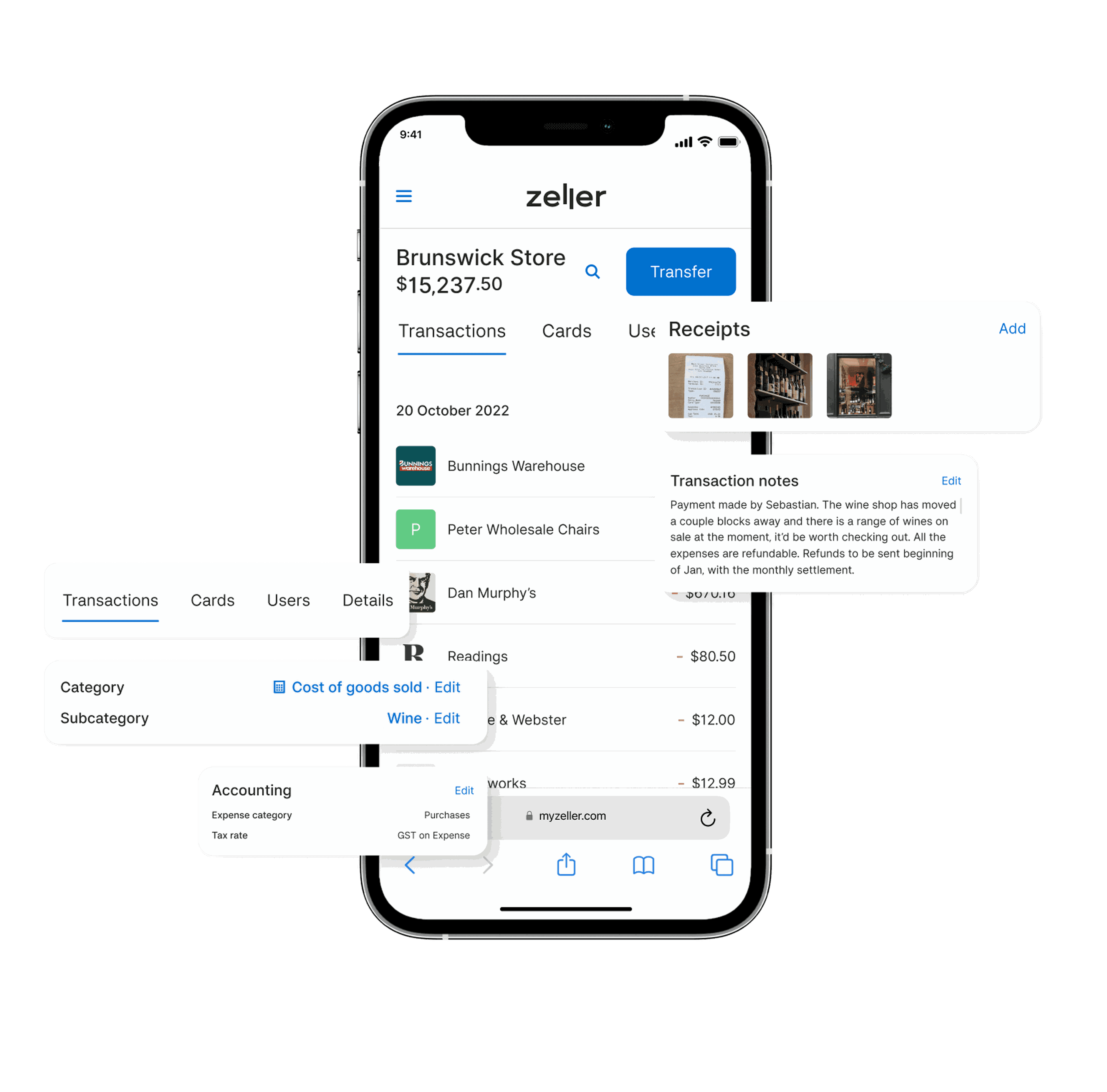 Zeller - Transaction Accounts Features