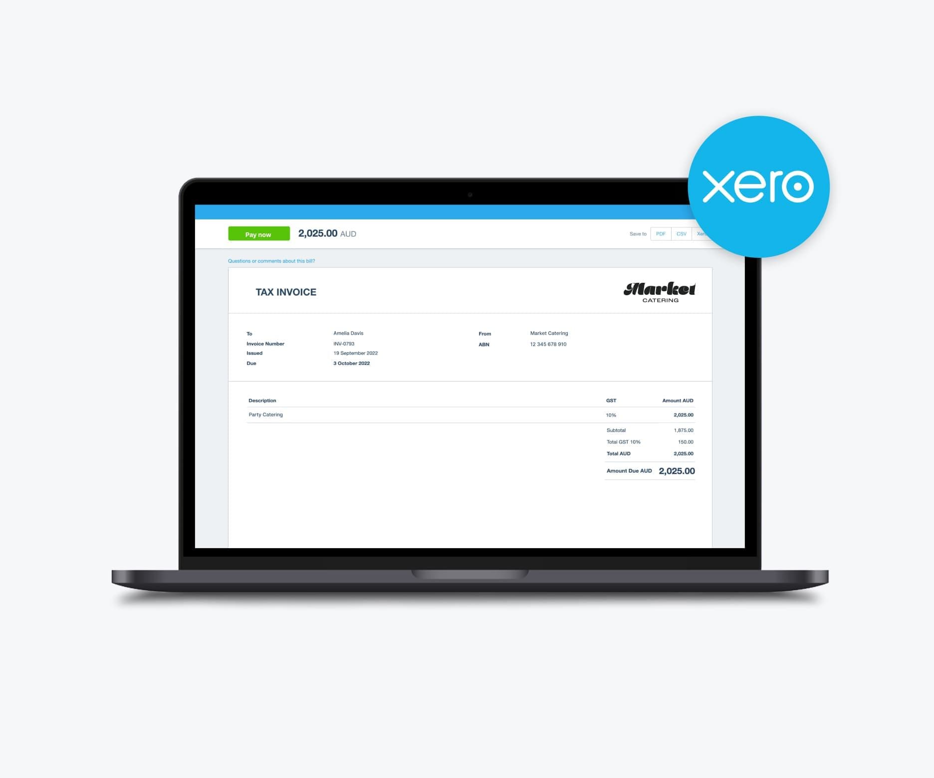 Zeller - Xero Integration - Invoice, laptop