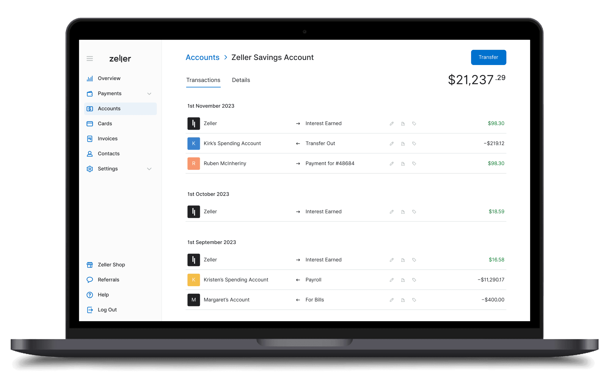 Zeller - Savings Account - Access money
