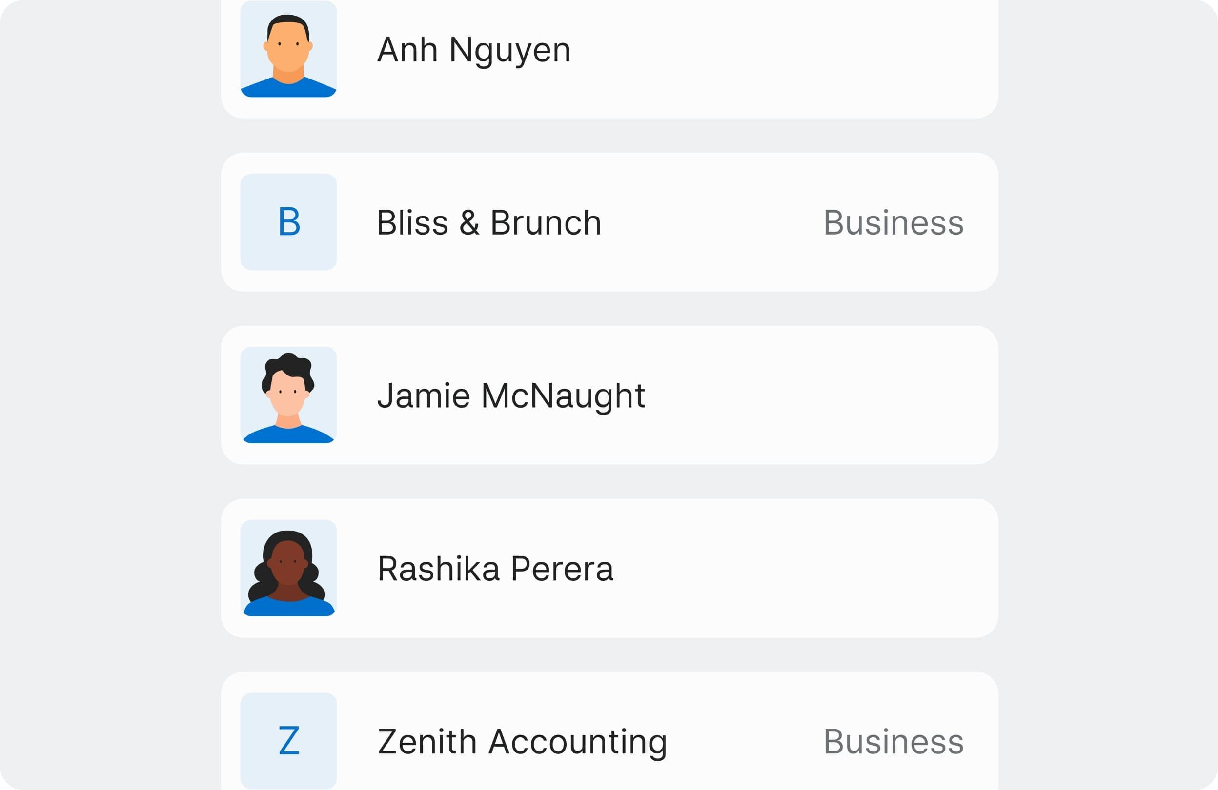 Zeller - Invoices Contacts
