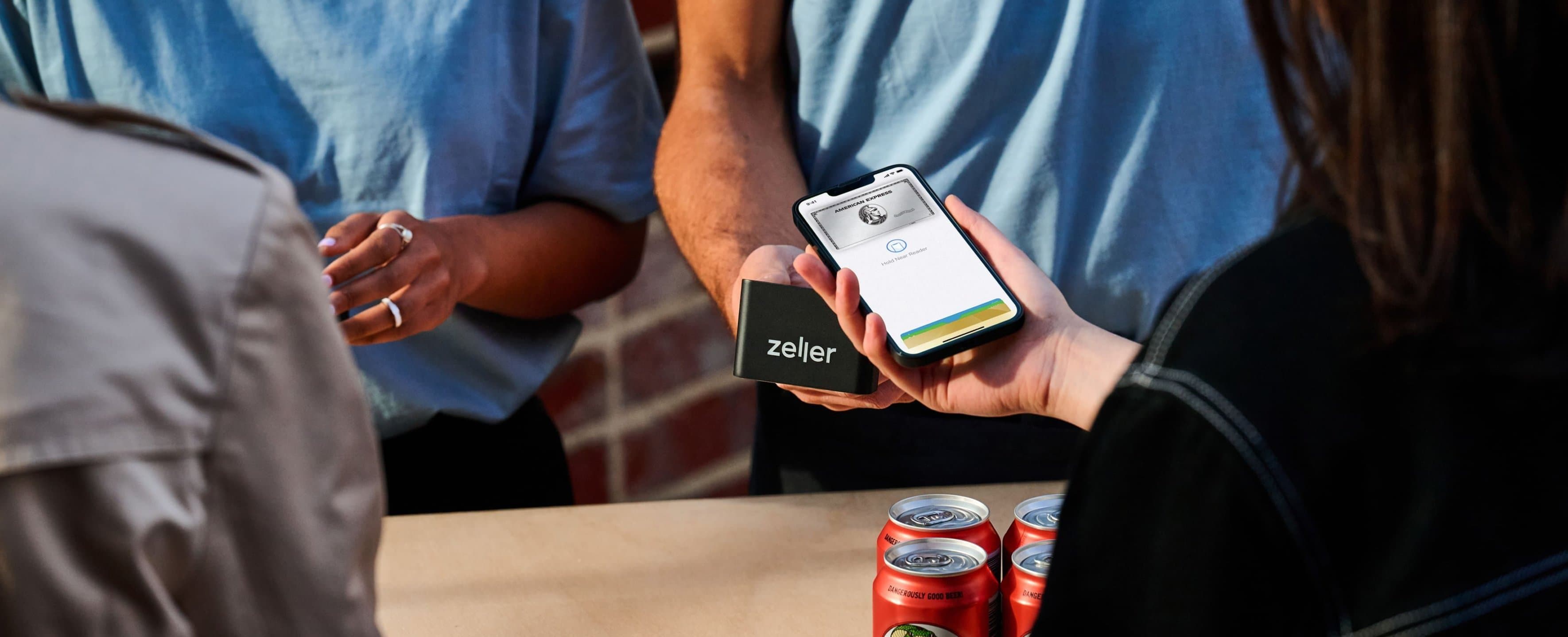 Zeller - Tap to Pay on Zeller Terminal 2 in Black, bar