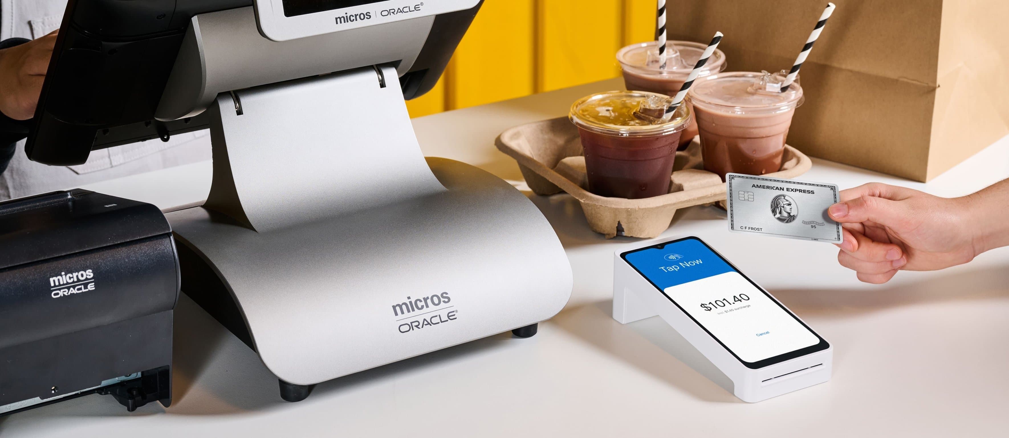 Zeller - Amex, Terminal 2 in White and Oracle POS