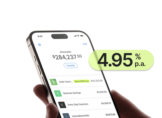 Zeller savings account EOFY 2026 4.95%