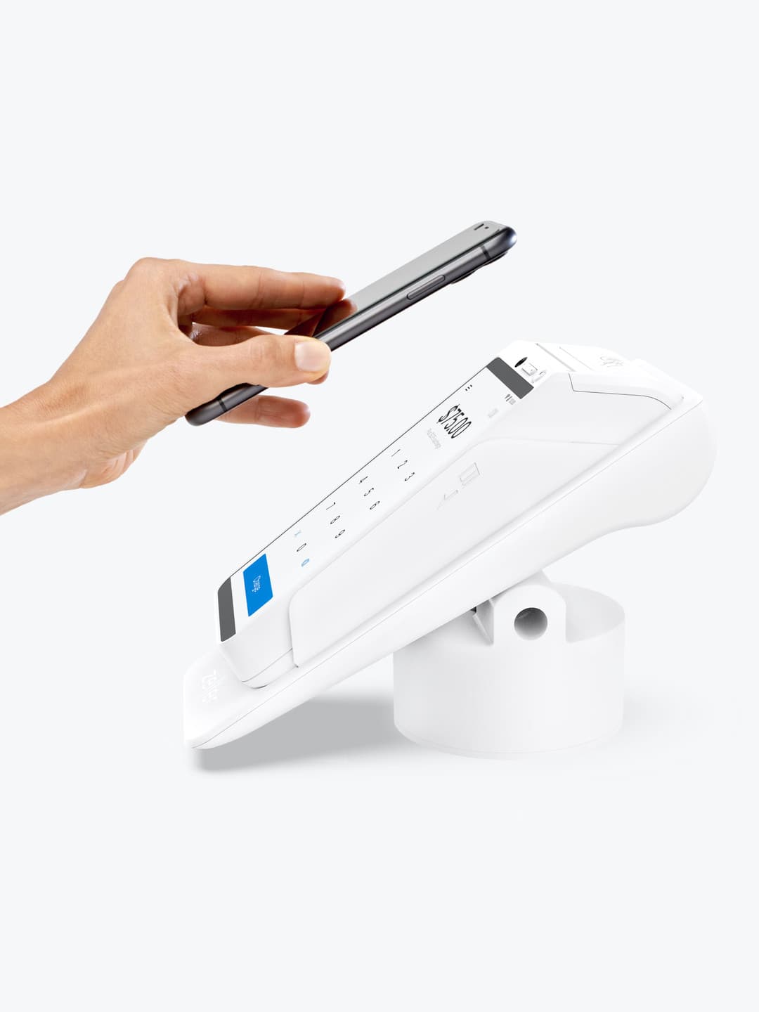 Zeller Powered Stand for Zeller Terminal in White Low