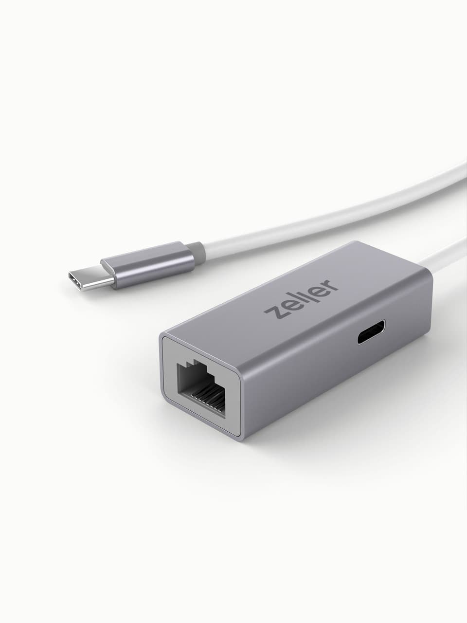 Zeller Ethernet USB-C Adapter White