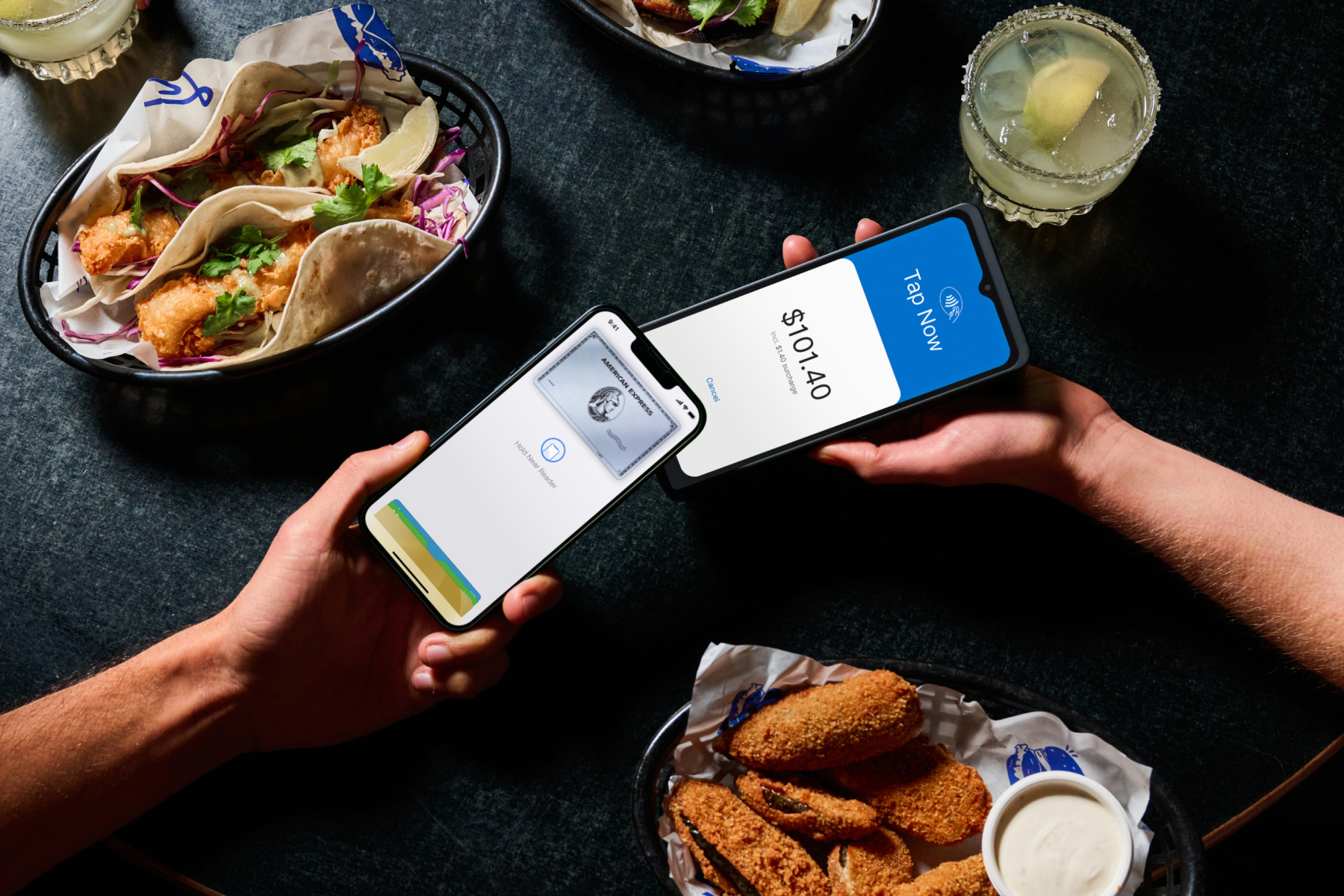 Taking payment via smartphone using Zeller Bill at Table