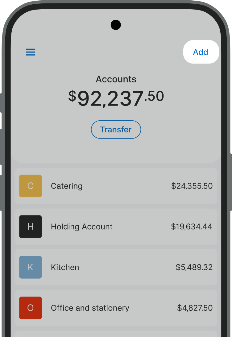 Step 1 - Select Add Account-v2