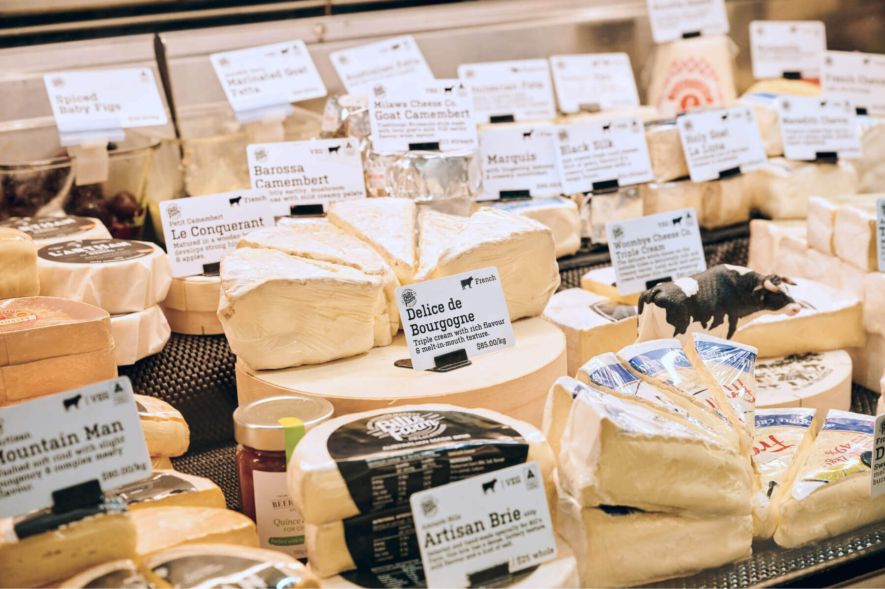 Visual Merchandising example at a cheese shop